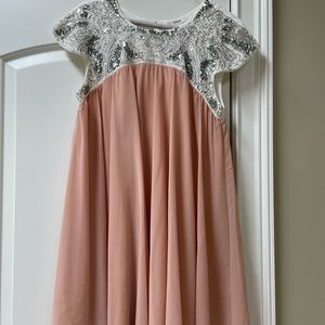 Ladies sequin/pink Dress by Easley. Size S.